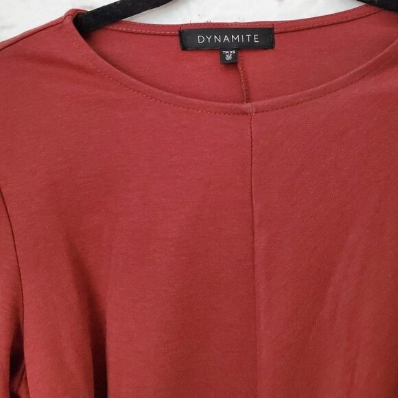 Dynamite Knot Front Long Sleeve Dress - Picture 6 of 7